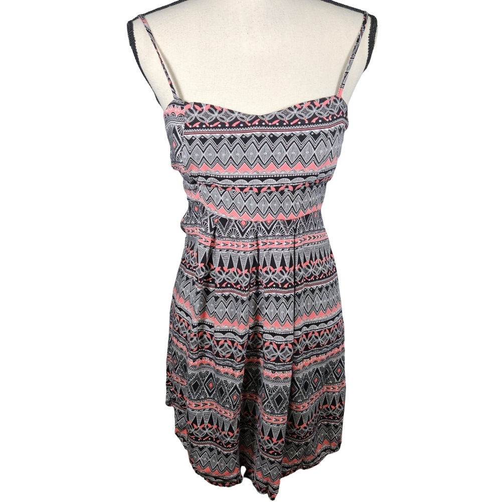 I'm In Love With Derek Boho Sundress, Black/Salmon, Small
